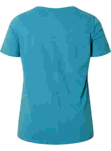 Enfärgad t-shirt i bomull, Brittany Blue, Packshot image number 1