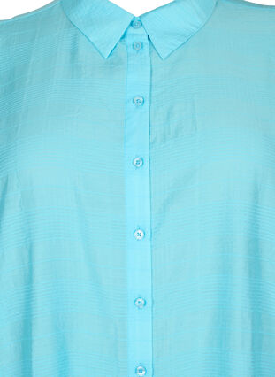 Lång skjorta i viskos med struktur, Bachelor Button, Packshot image number 2