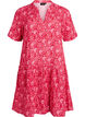 Kort a-linjeformad kl&auml;nning i bomullsmuslin, R&ouml;d, Packshot image number 0