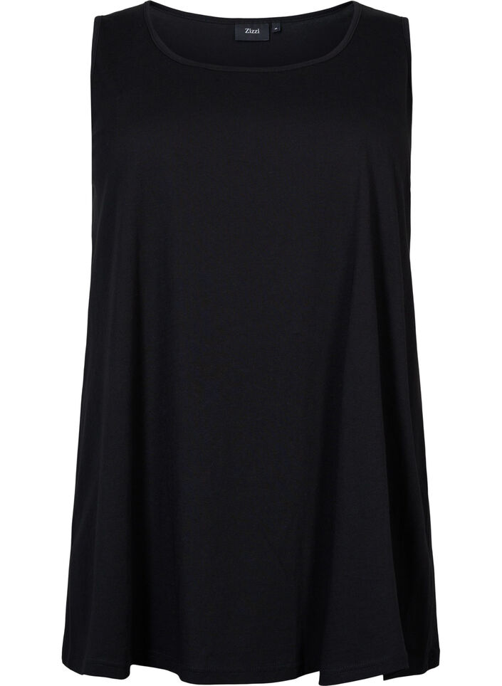 Bomullstopp med a-linjeform, Svart, Packshot image number 0