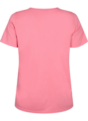 Kortärmad t-shirt med v-hals, Bubblegum Pink, Packshot image number 1