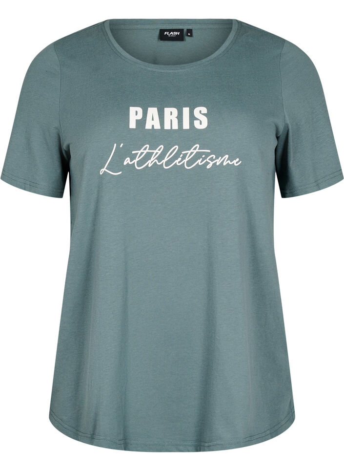 FLASH - T-shirt med tryck, Grön, Packshot image number 0