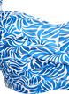 Vadderad bikinitopp med tryck, Bl&aring;, Packshot image number 2