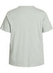 T-shirt med knappdetalj, Gr&ouml;n, Packshot image number 1