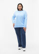 Mönstrad pullover, Blue Bell/Birch, Model image number 2