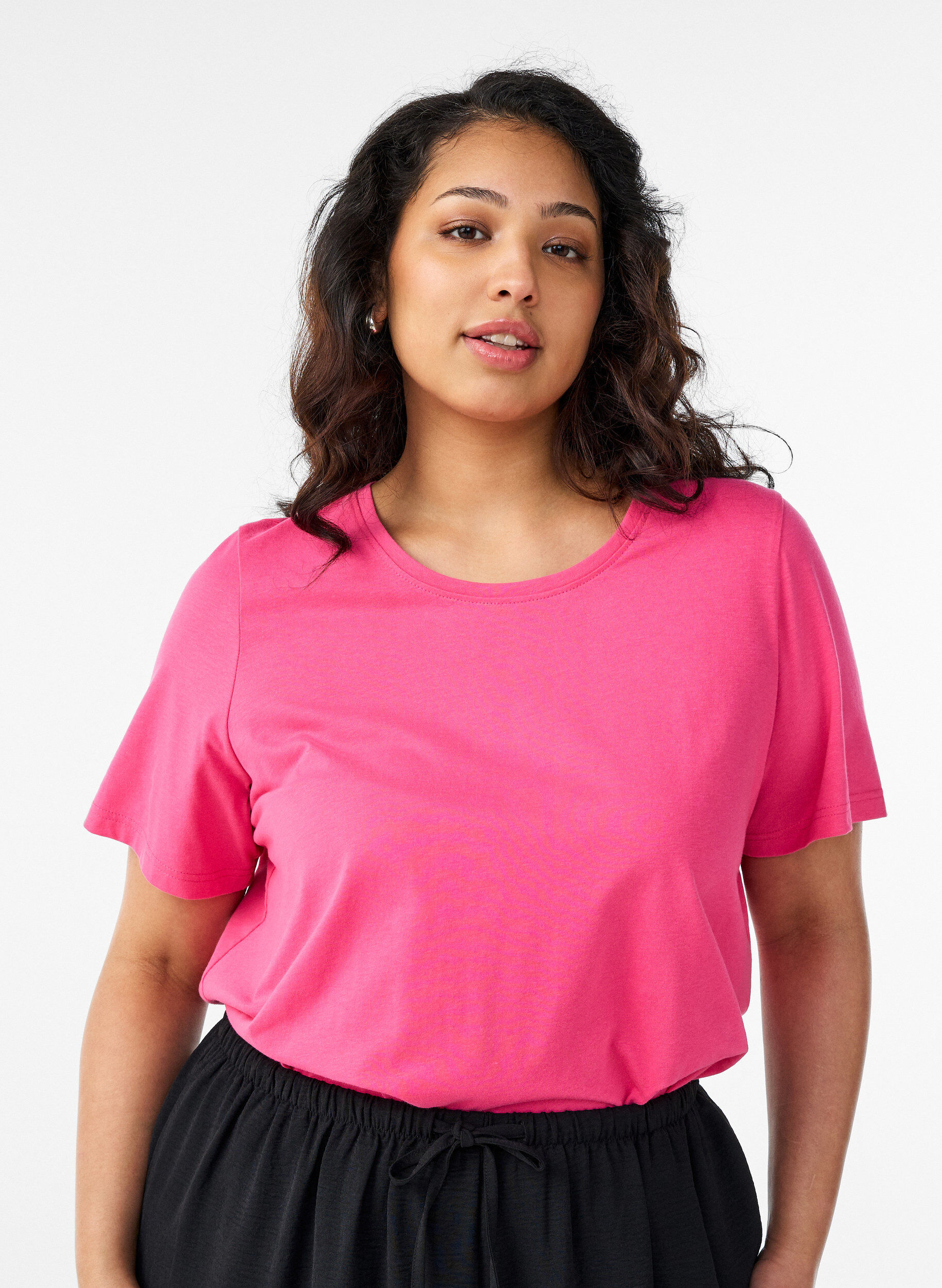 ZizziT-shirt med tryck, Rosa, Model image number 2