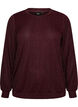 Blus med vertikal struktur och glittertr&aring;d, R&ouml;d, Packshot image number 0