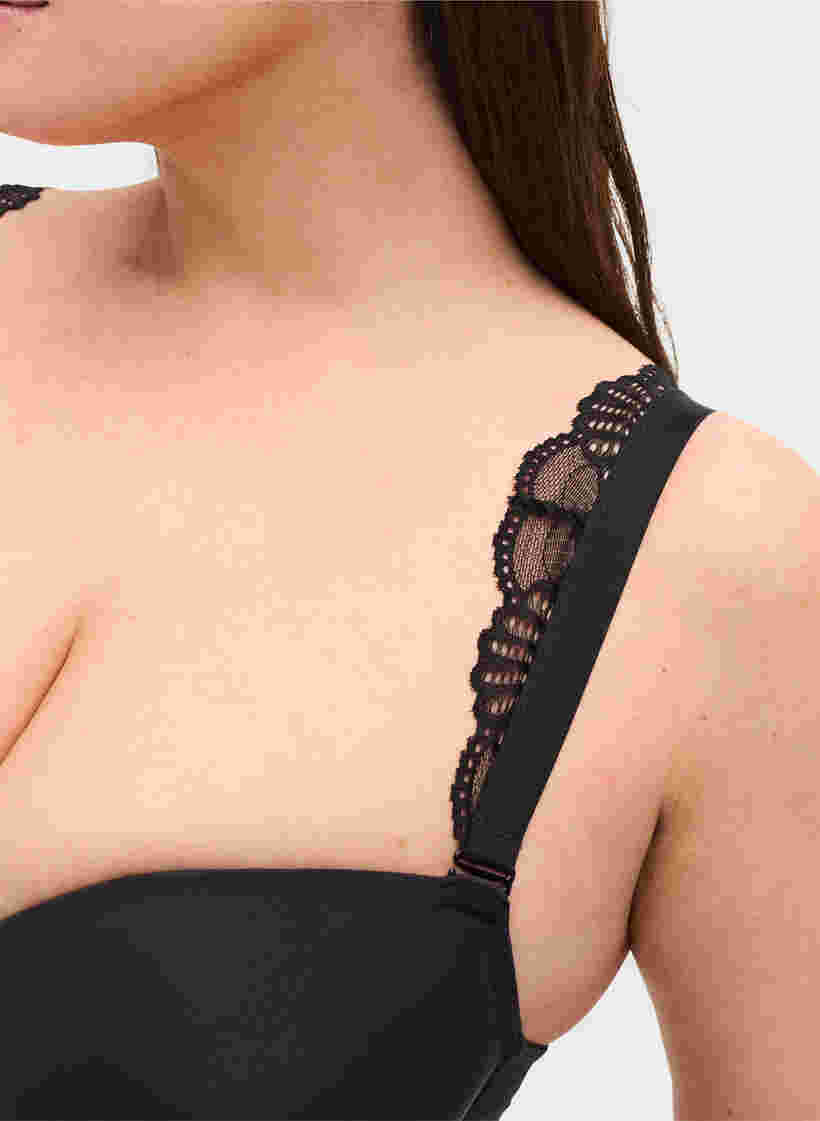 Bh ryggdel med spets, Black Lace 1, Model image number 1
