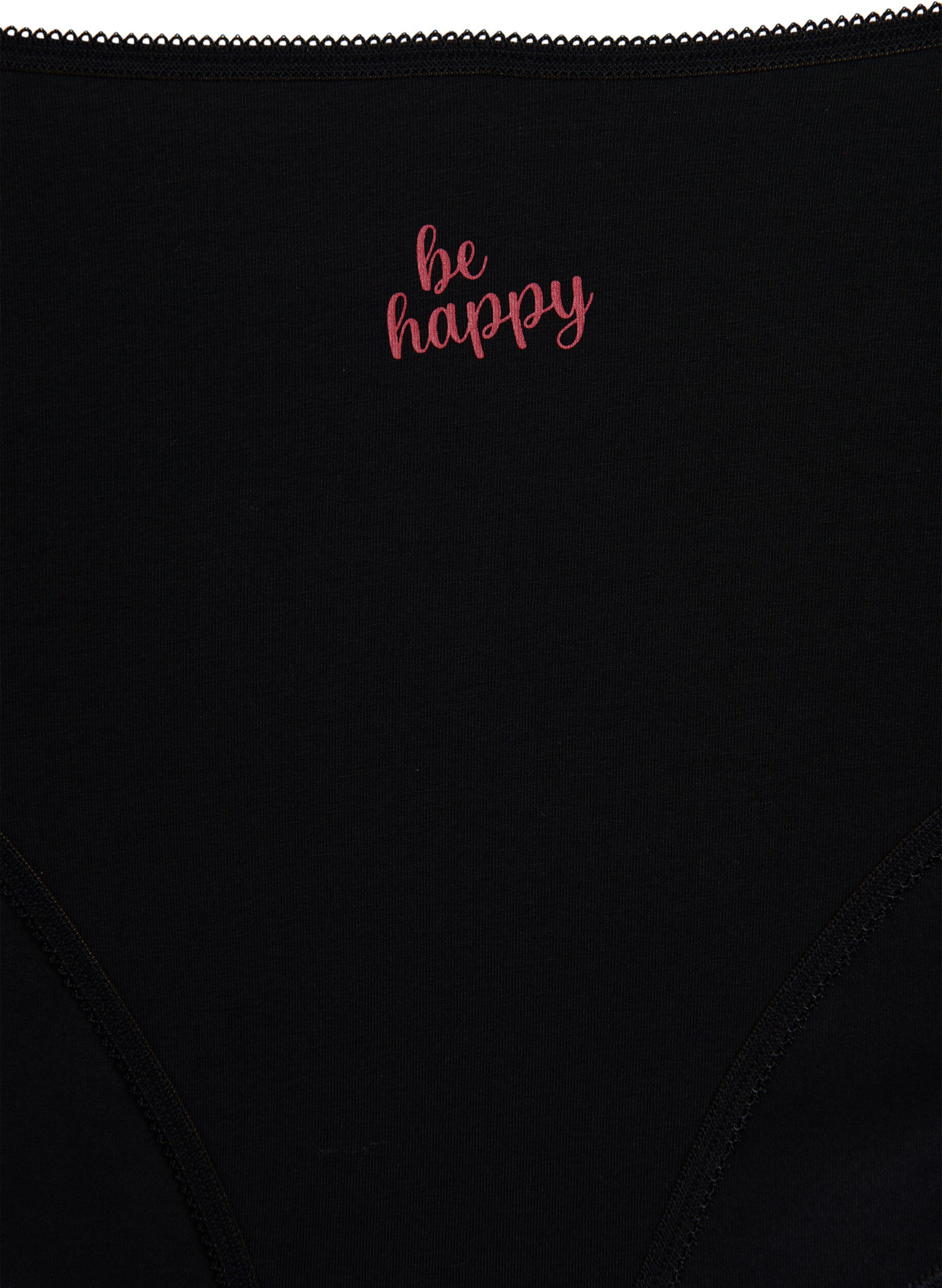 Zizzi 7-pack trosor med normal midja, R&ouml;d, Packshot image number 3