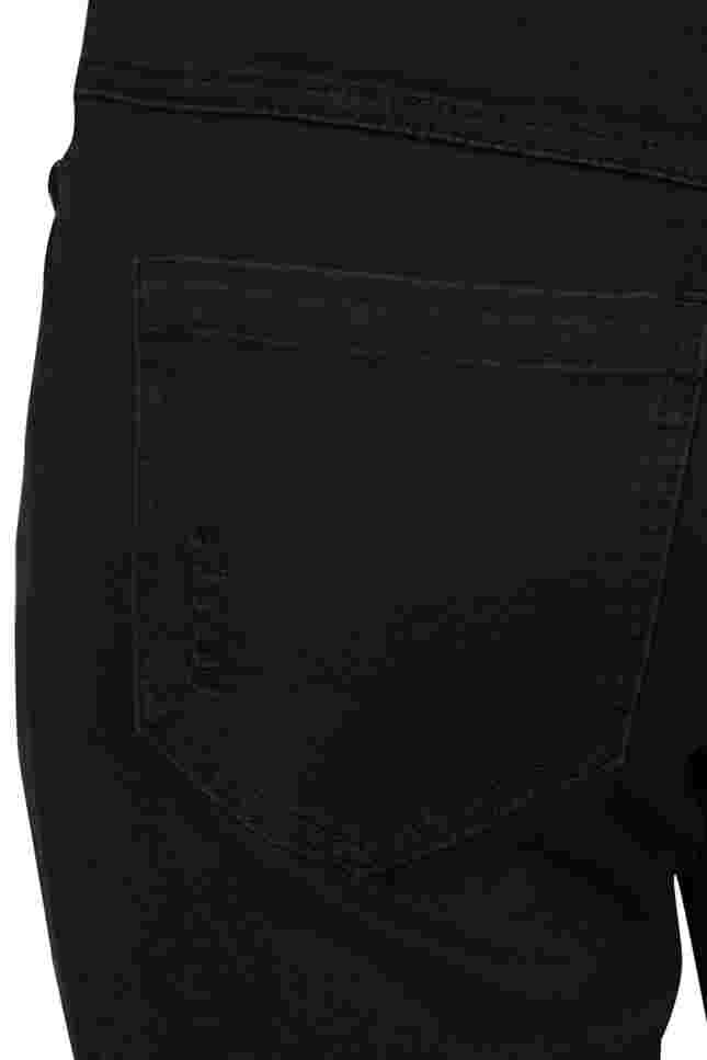Slim fit Emily jeans med normalhög midja, Black, Packshot image number 3