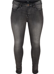 Super slim Amy jeans med hög midja, Dark Grey Denim