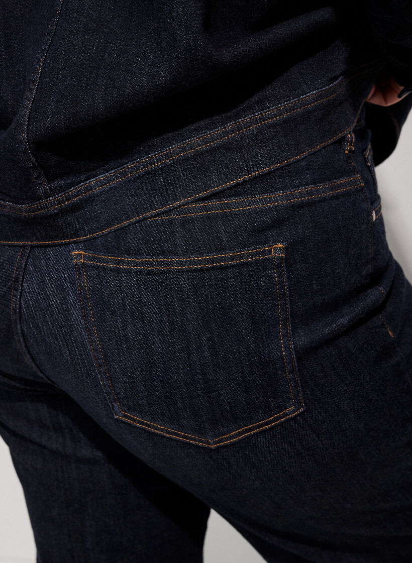 Straight fit Kiana jeans med h&ouml;g midja, Bl&aring;, Model image number 3