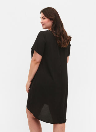 Klänning med korta ärmar, Black, Model image number 1