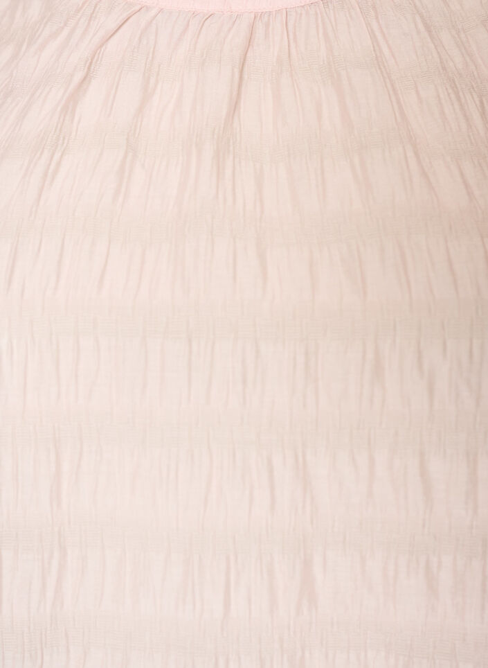 &Auml;rml&ouml;s blus med struktur och volanger, Rosa, Packshot image number 2