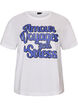 T-shirt i 100% bomull med korta &auml;rmar och tryck, Vit, Packshot image number 0