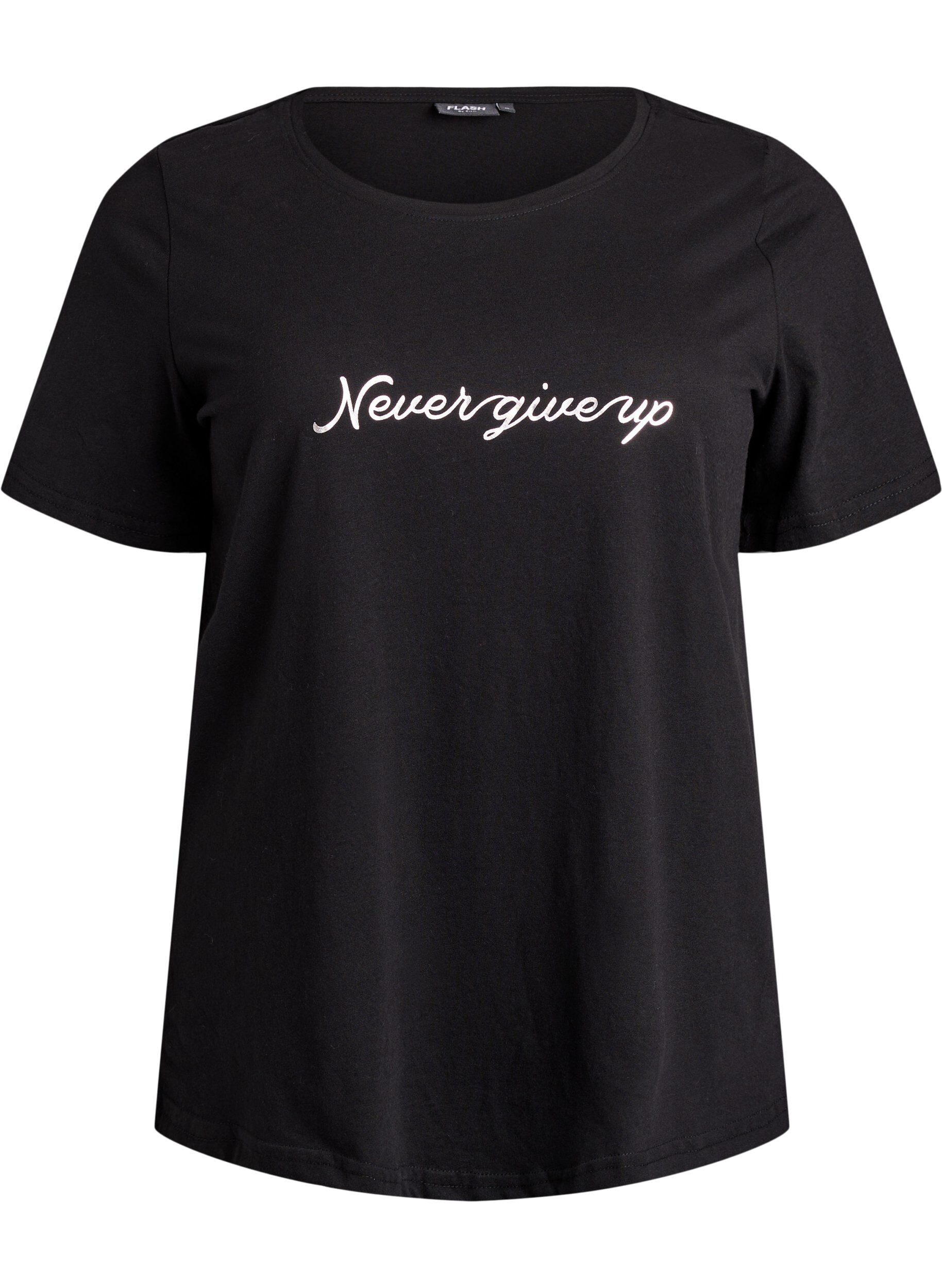 ZizziT-shirt med tryck, Svart, Packshot image number 0