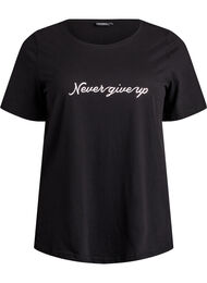 T-shirt med tryck, Svart