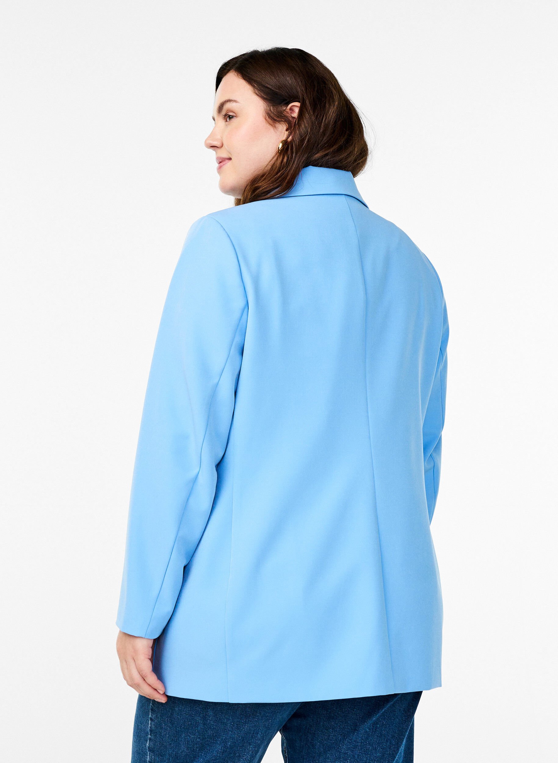 ZizziKlassisk kavaj med knappst&auml;ngning, Bl&aring;, Model image number 2