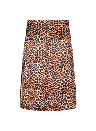 Leopardmönstrad kjol med slits, Leopard AOP, Packshot image number 1