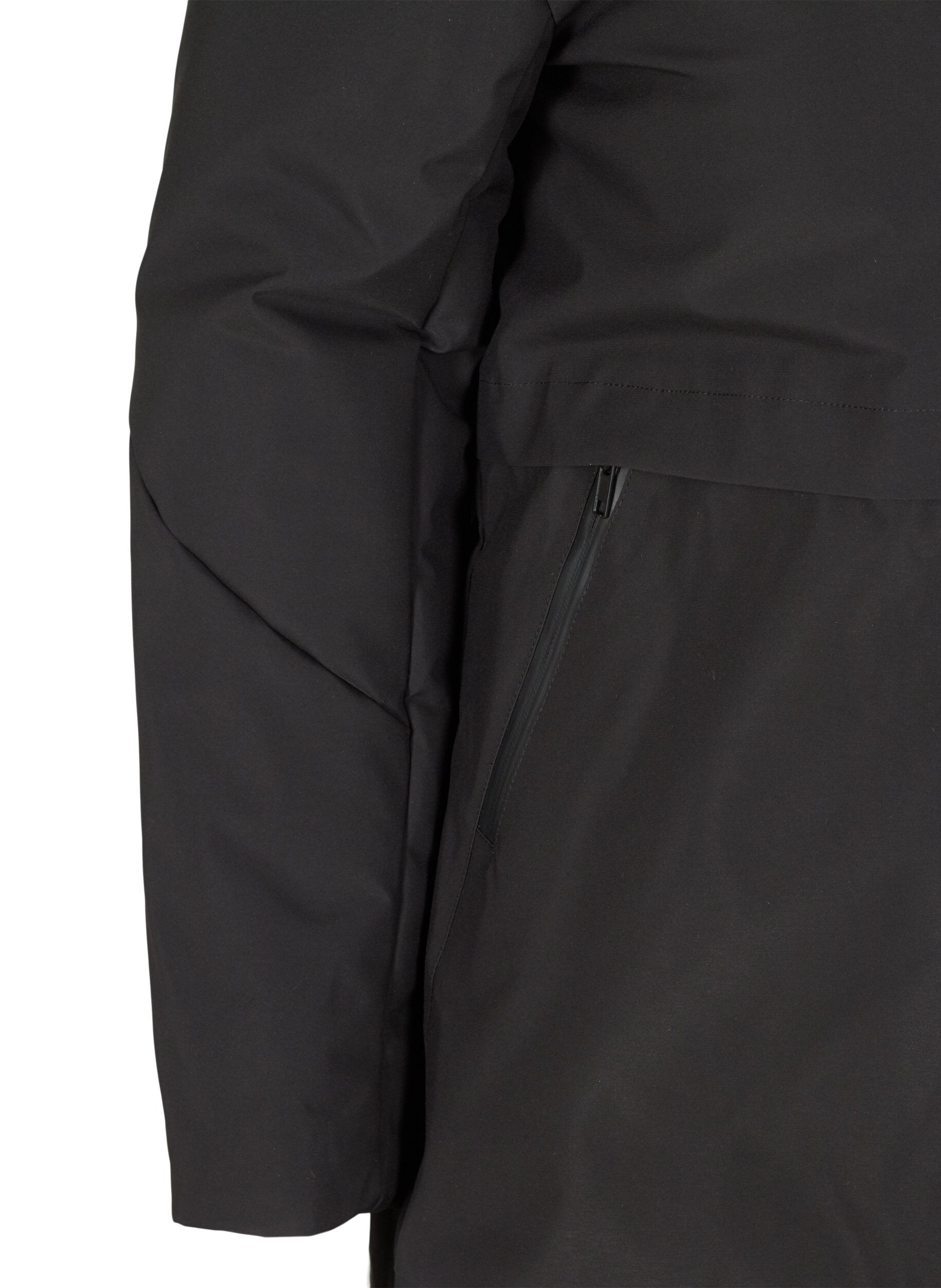 ZizziVinterjacka med justerbar midja, Svart, Packshot image number 2