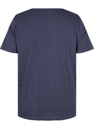 Kortärmad t-shirt med broderi anglasie, Night Sky Mel., Packshot image number 1