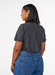 T-shirt i ekologisk bomull med tryck, Gr&aring;, Model image number 2