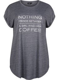 Kortärmat nattlinne med texttryck, 
