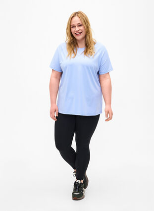 Tränings-T-shirt med nätrygg, Zen Blue, Model image number 2