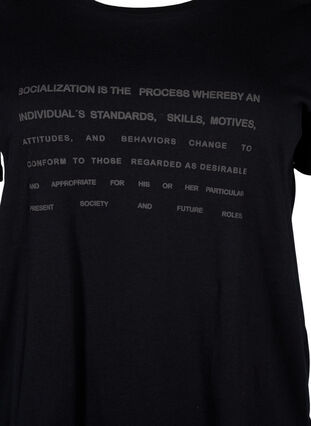 T-shirt med textmotiv, Black W. Black, Packshot image number 2