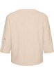 Stickad blus med sm&aring; broderade motiv, Beige, Packshot image number 1