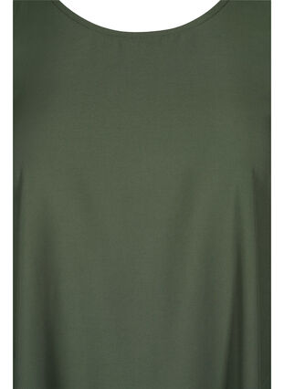 A-linjeformad tunika med korta ärmar, Thyme, Packshot image number 2