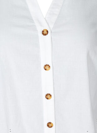 Kortärmad skjorta med broderi anglaise, Bright White, Packshot image number 2
