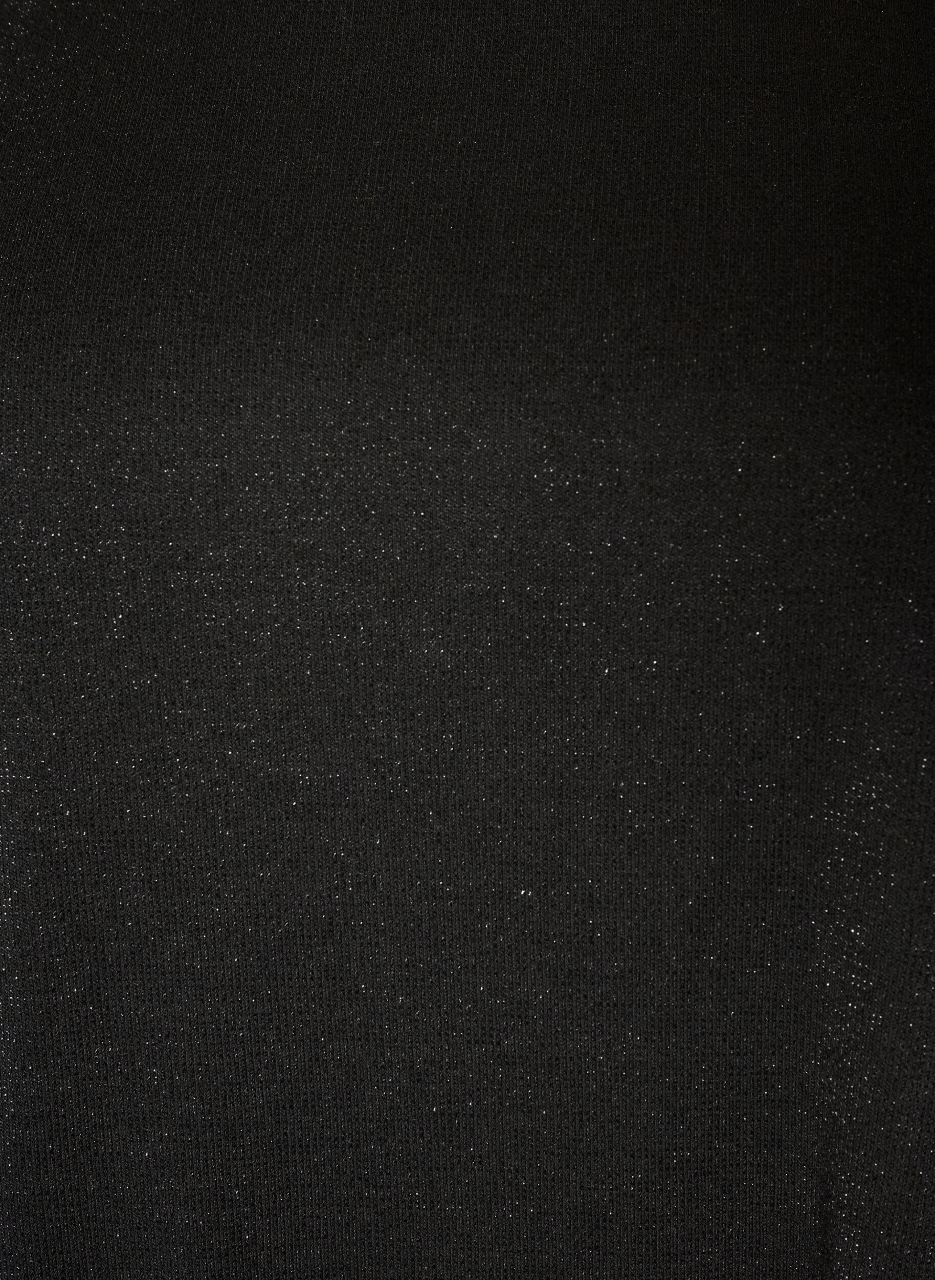 Zizzikl&auml;nning i jersey med glitter och spetskant, Svart, Packshot image number 2