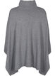Poncho med hög hals, Medium Grey Melange, Packshot image number 1