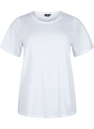 FLASH - 2-pack t-shirtar med rund hals, White/Black, Packshot image number 2