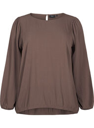 Blus med silverglitter, Brun
