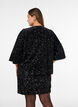 Kort kjol med paljetter, Svart, Model image number 2