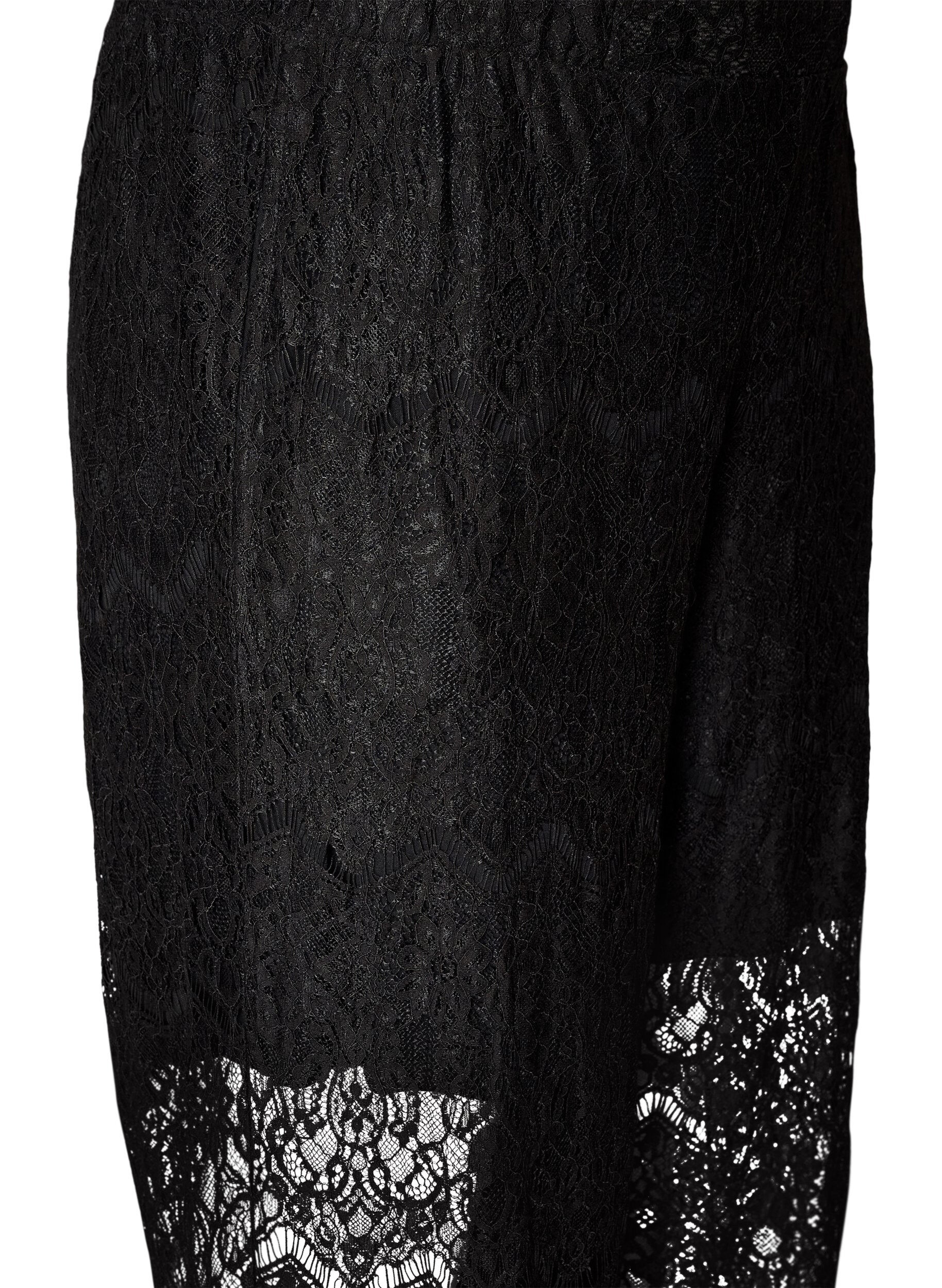 ZizziSpetsbyxor med raka ben och innershorts, Svart, Packshot image number 2