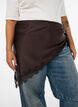 Sjal i satin med spetskant, Brun, Model image number 0