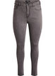 Amy jeans med h&ouml;g midja och supersmal passform, Gr&aring;, Packshot image number 0