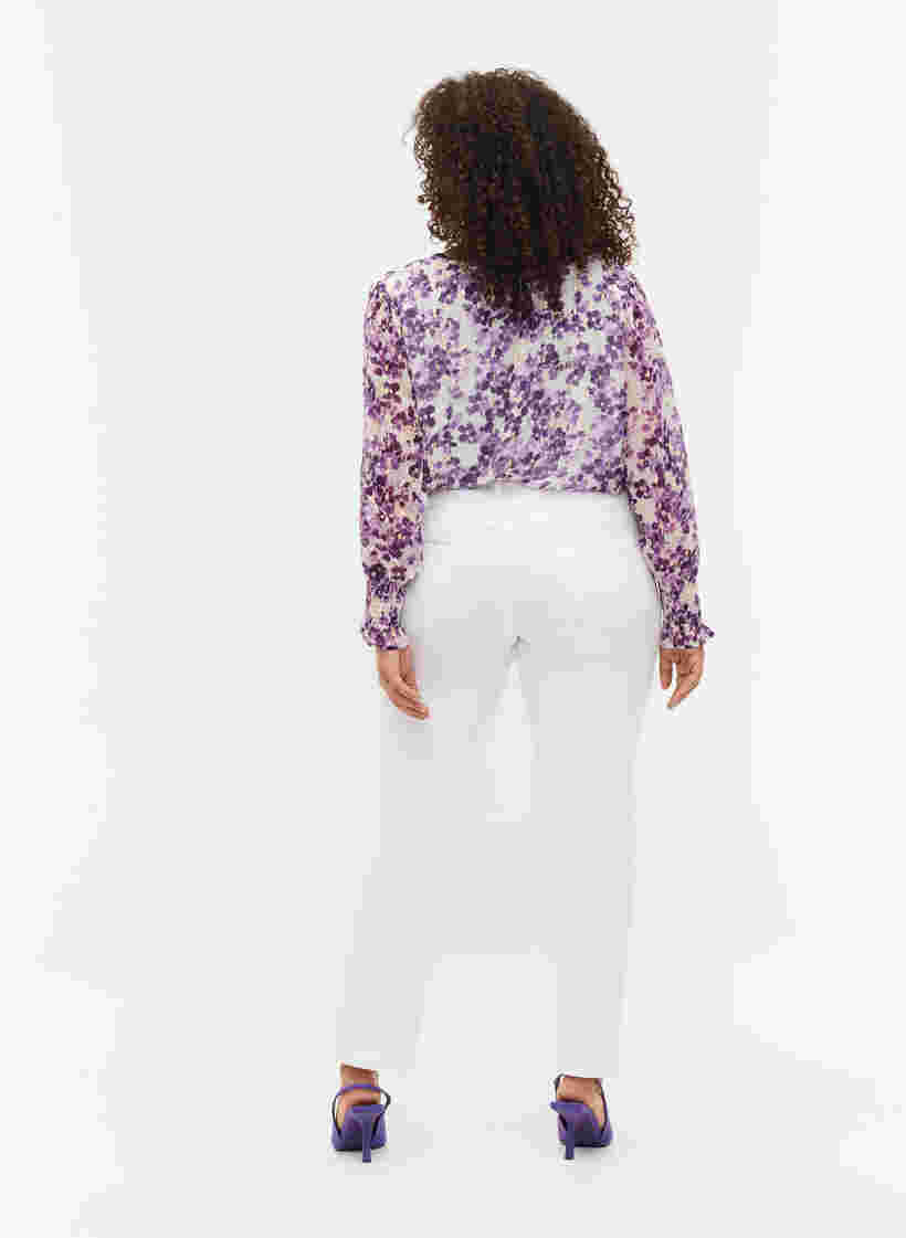 Slim fit Emily jeans med normalhög midja, Br. White, Model image number 1