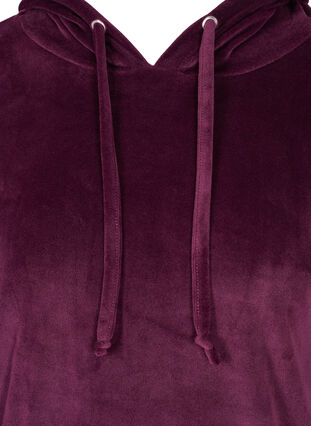 Sweatshirtklänning i velour med huva, Winter Bloom, Packshot image number 2