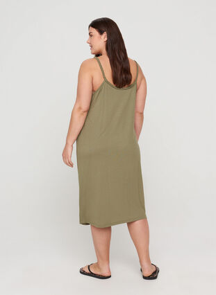 Strandklänning i viskos, Ivy green, Model image number 0