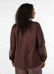 Skjorta i viskos med broderade &auml;rmar, Brun, Model image number 2