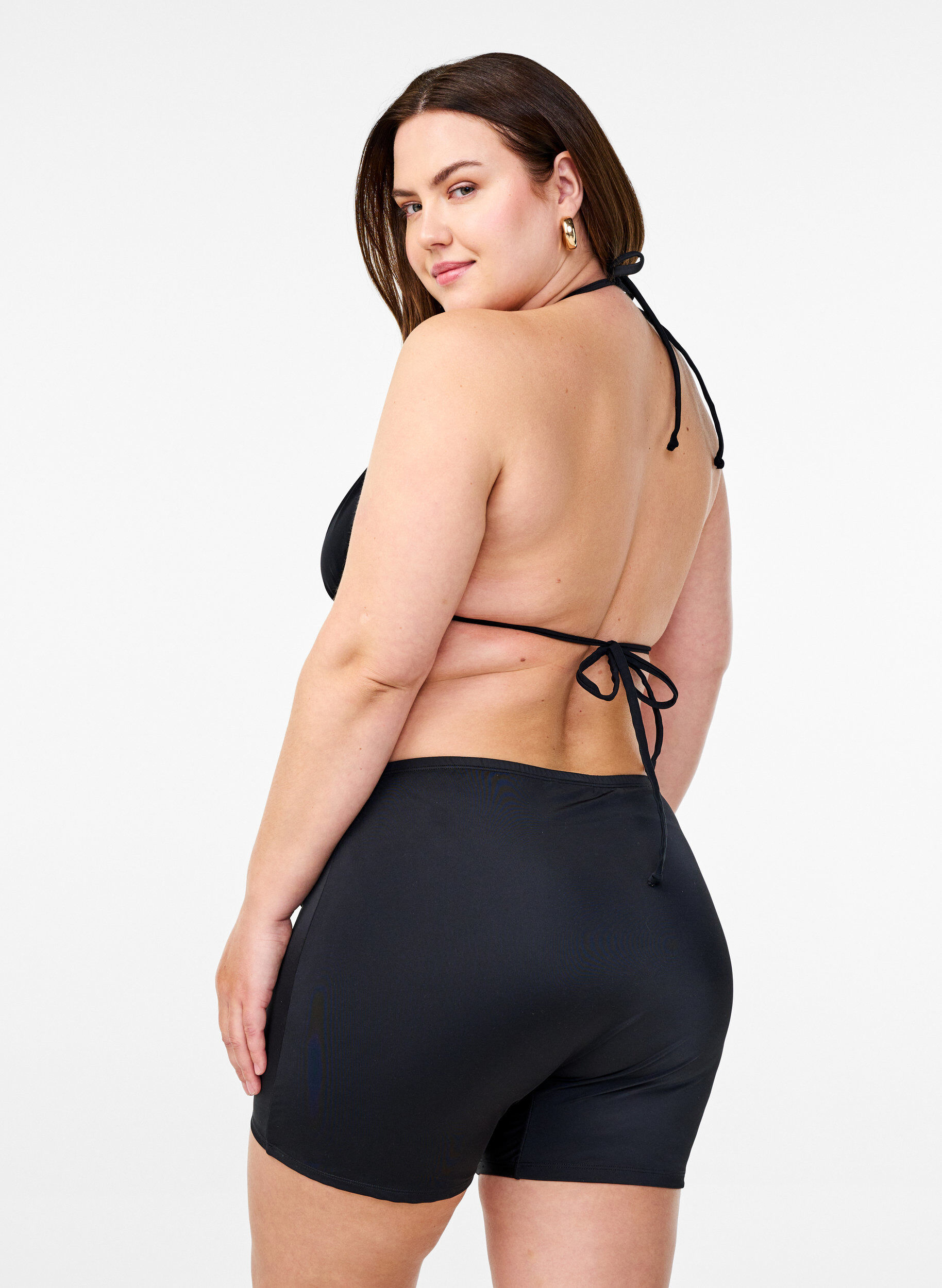 Zizzi Bikinishorts, Svart, Model image number 1