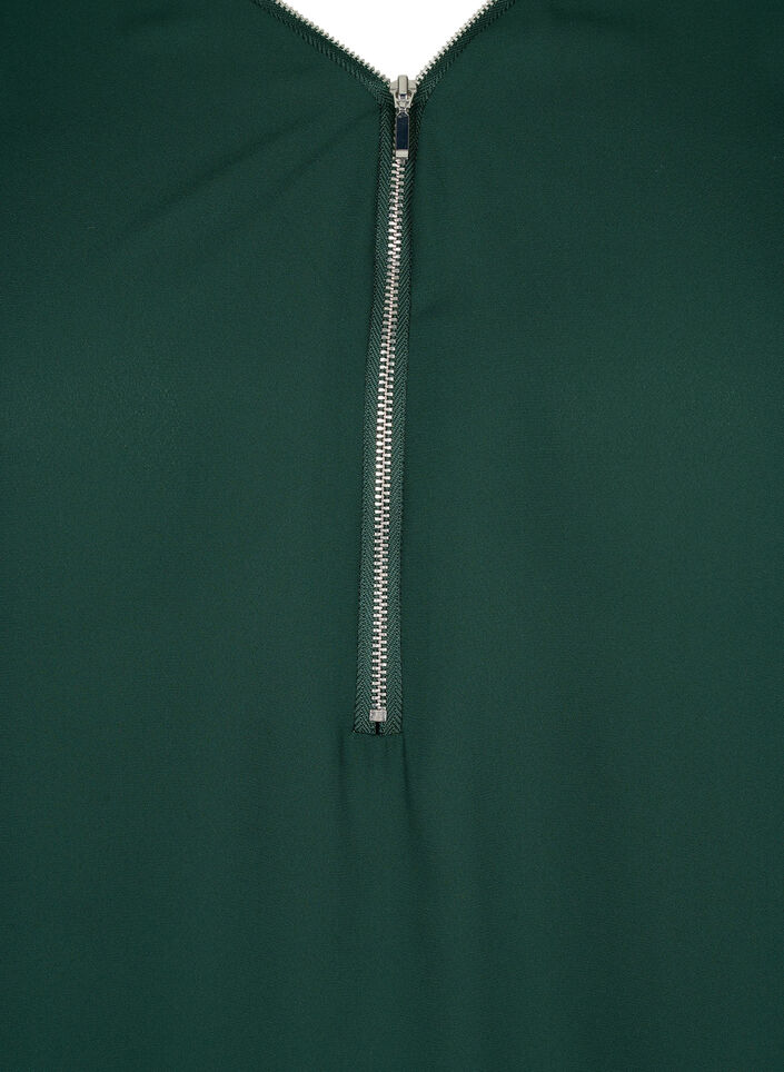 V-hals blus med dragkedja, Scarab, Packshot image number 3