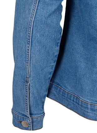 FLASH - jeansjacka i stretchig bomullsblandning, Blue Denim, Packshot image number 4
