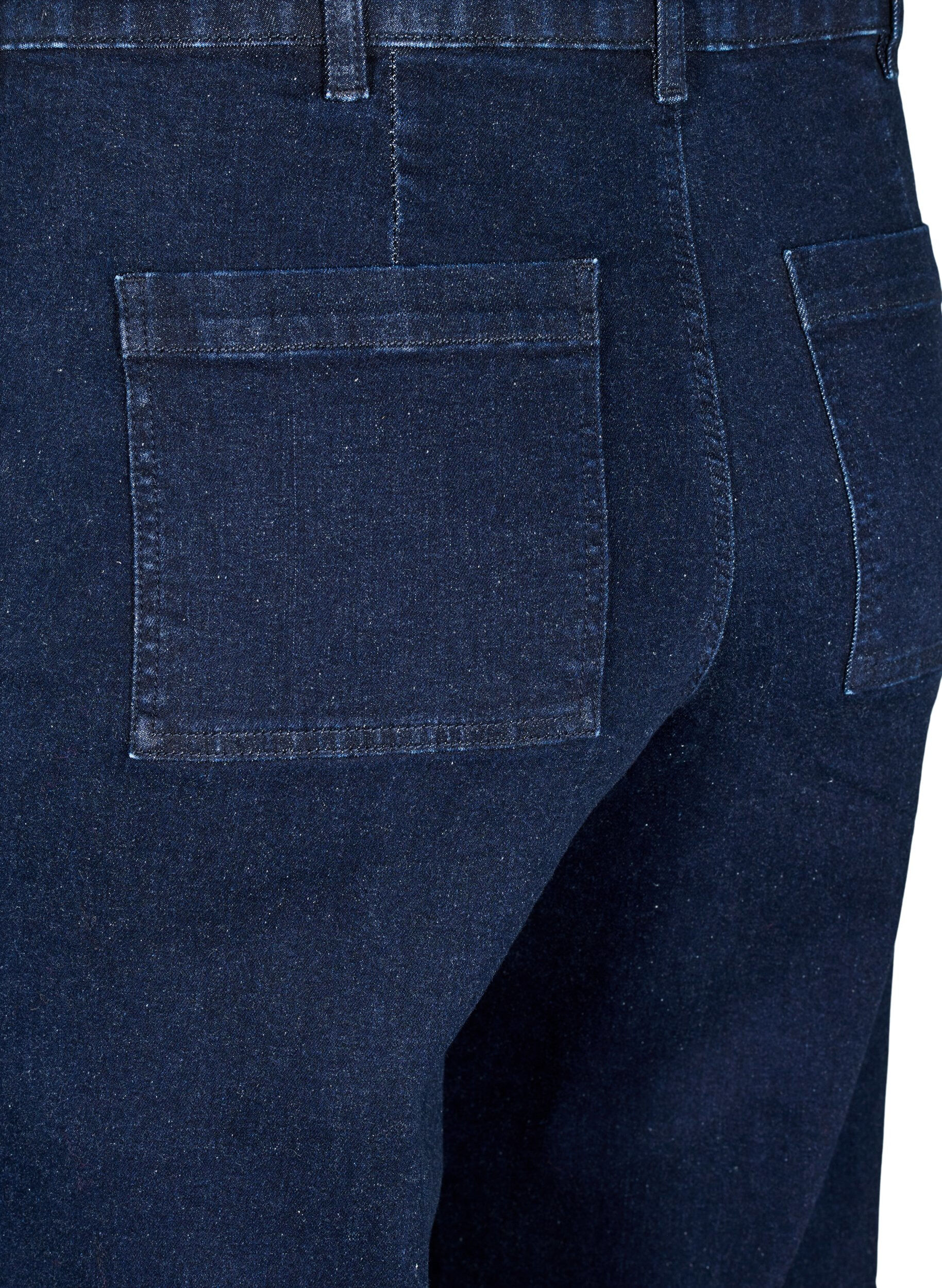 ZizziJeans med h&ouml;g midja och vida ben, Bl&aring;, Packshot image number 3