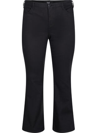 Ellen jeans med bootcut och hög midja, Black, Packshot image number 0