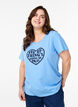 T-shirt i bomull med motiv, D.R.Blue w. Every, Model image number 0